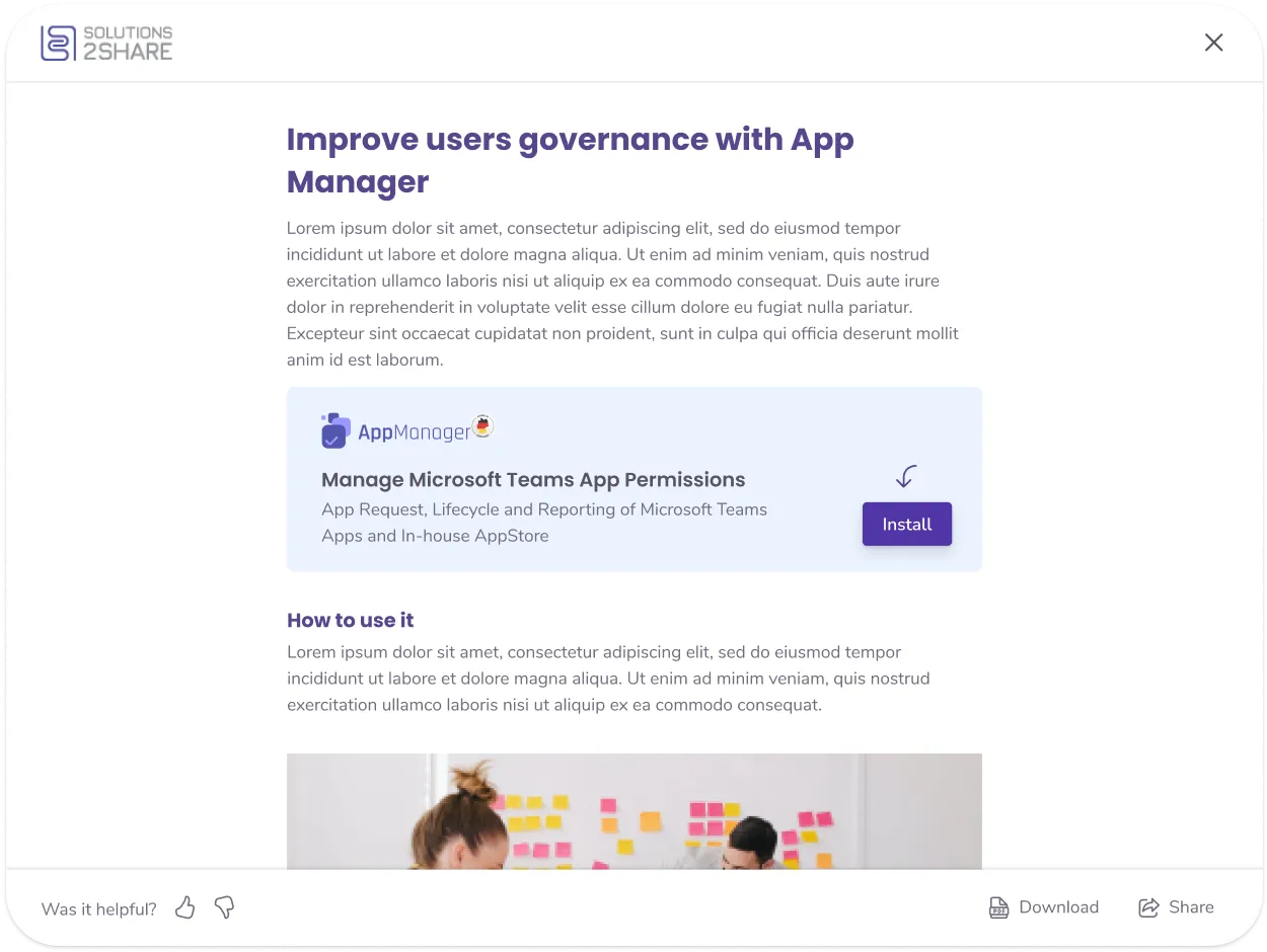 Recommendation modal suggesting App Manager