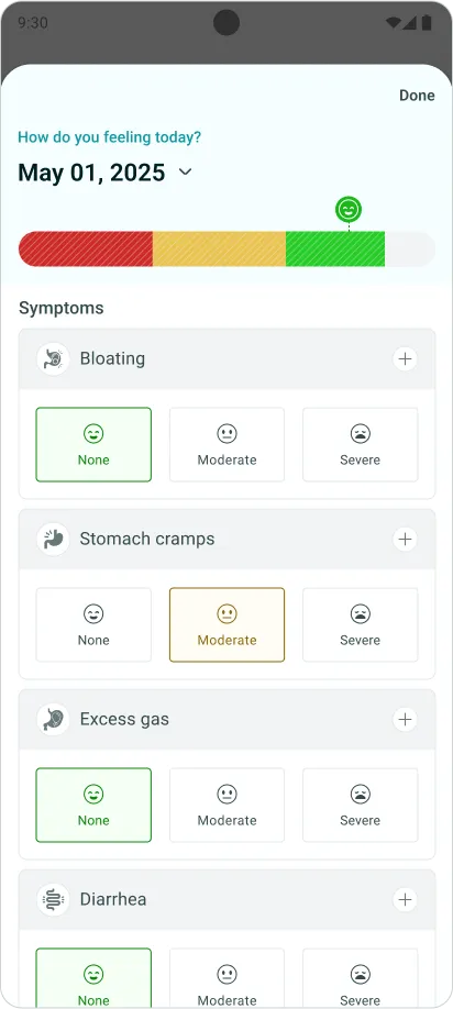 Daily symptom log
