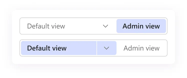 Admin view and Default view as a switcher
