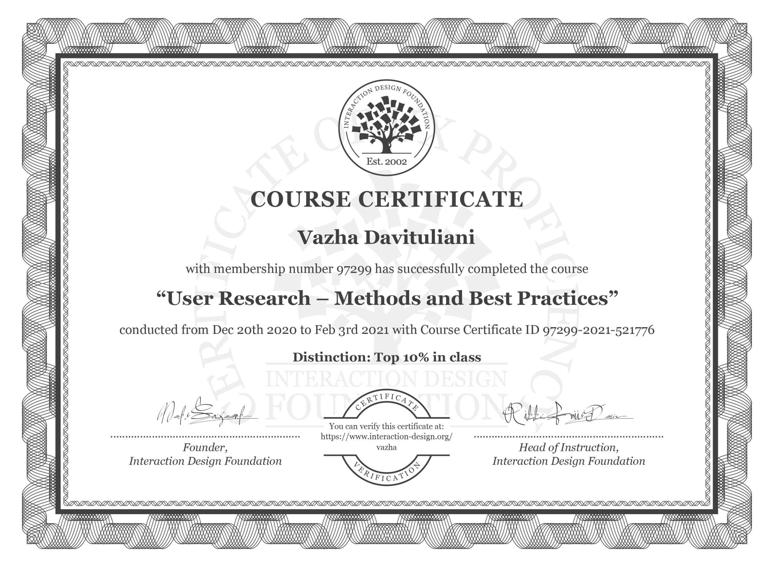 certificate